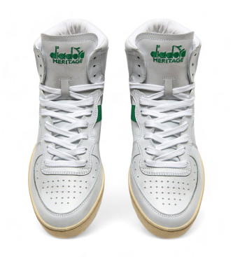 Diadora Mi Basket Used Leather Sneakers white