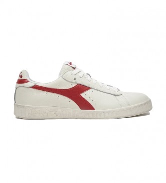 Diadora Gioco Sneakers Low Waxed bianche, rosse
