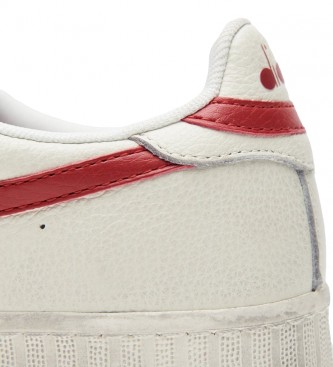 Diadora Gioco Sneakers Low Waxed bianche, rosse