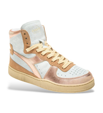 Diadora Baskets en cuir Basket Metal Beige