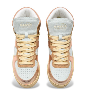 Diadora Košarica Beige Basket Metal Leather Sneakers