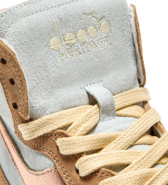 Diadora Baskets en cuir Basket Metal Beige