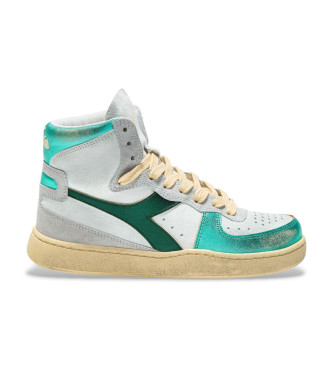 Diadora Leren sneakers Basket Metaal turquoise