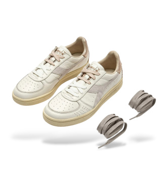 Diadora Sneakers i l�der B.Elite X Stitch beige