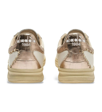 Diadora Sneakers i l�der B.Elite X Stitch beige