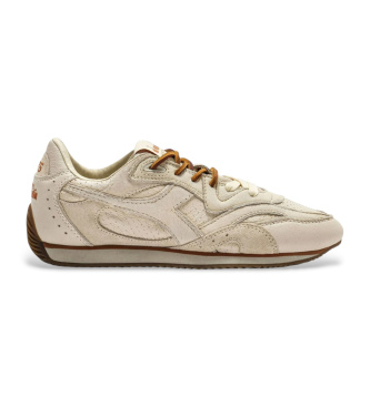 Diadora Skórzane trampki Equipe Revenge Dune Used Italia beżowe