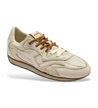 Diadora Skórzane trampki Equipe Revenge Dune Used Italia beżowe
