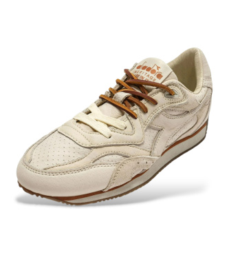 Diadora Skórzane trampki Equipe Revenge Dune Used Italia beżowe