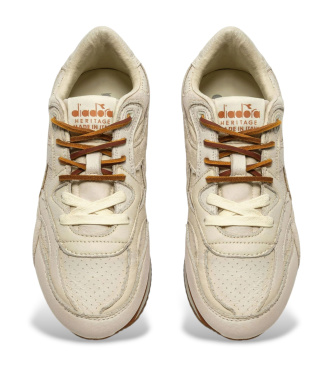 Diadora Skórzane trampki Equipe Revenge Dune Used Italia beżowe