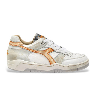 Diadora Sapatilhas de couro Heritage brancas