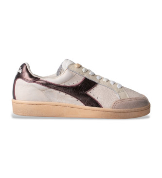 Diadora Prestige Aged Italia beige leather trainers