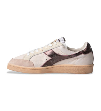 Diadora Prestige Aged Italia beige leather trainers