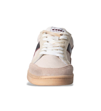 Diadora Prestige Aged Italia beige leather trainers