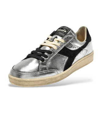 Diadora Sneakers Prestige Metal Used in pelle color argento
