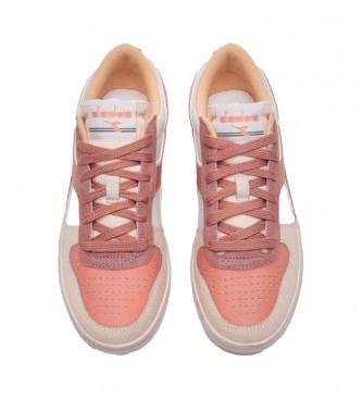 Diadora Sneakers Magic Bskt Low Icona in pelle bianche, rosa