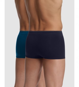 DIM Pack of 2 blue seamless boxers