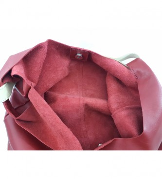 Dimoni Leather handbag AE100COSICE maroon -29x40x13cm