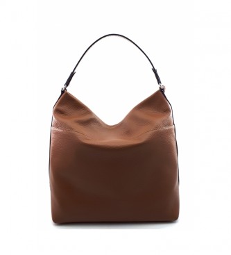 Dimoni Brown leather bag -31 x 23 x 15 cm-. 