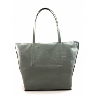 Dimoni Green leather bag -40 x 29 x 13 cm-. 