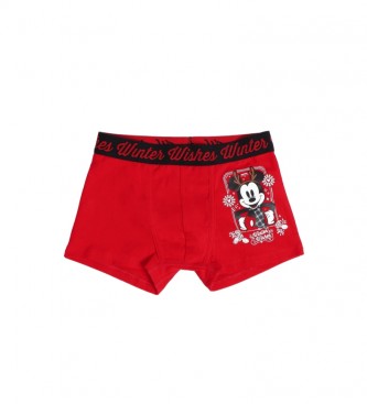 Disney Boxer shorts Mickey Christmas Metal Gift Box red