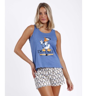 Disney Donald Fashion rmelloser Pyjama blau