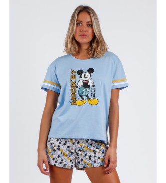Disney Mickey zomer pyjama met korte mouwen blauw