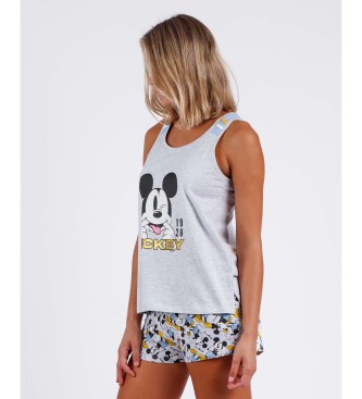 Disney Szara piżama bez rękawów Mickey Summer
