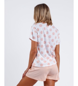Disney Różowa piżama z krótkim rękawem Minnie Dots