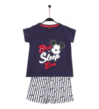 Disney Piżama z krótkim rękawem Minnie Best Sleep Ever Navy
