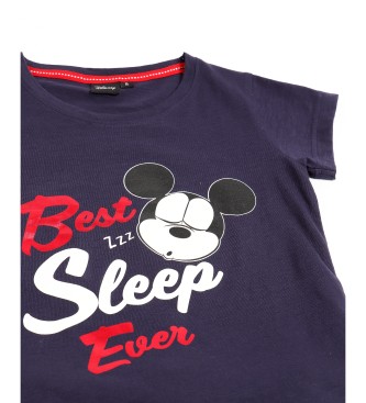 Disney Minnie Kurzarm-Pyjama Bester Schlaf aller Zeiten Navy