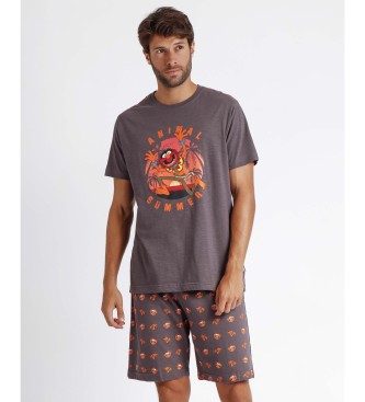 Disney Pyjama  manches courtes DISNEY MUPPETS Animal Summer grey