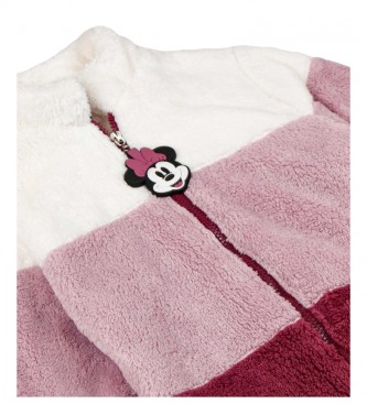 Disney Vestido de manga comprida Minnie Fleur branco, rosa