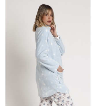 Disney Ohana long sleeve dressing gown blue