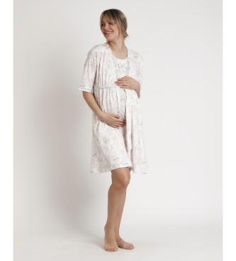 Disney Maternity Wonder Mum langrmet kjole hvid