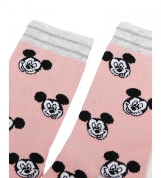 Disney Mickey Pink Small Faces-sokker lyserde