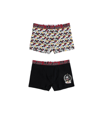 Disney Conjunto de 2 boxers Mickey King em preto, multicolorido