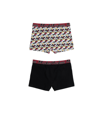 Disney Conjunto de 2 boxers Mickey King em preto, multicolorido