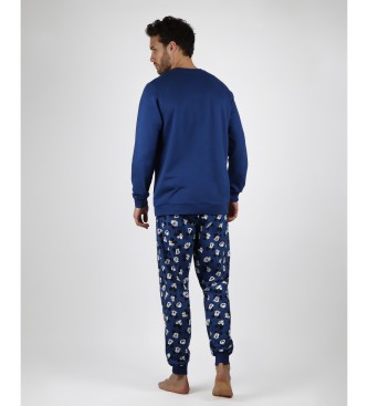 Disney Mickey Sport Langarm-Pyjama blau