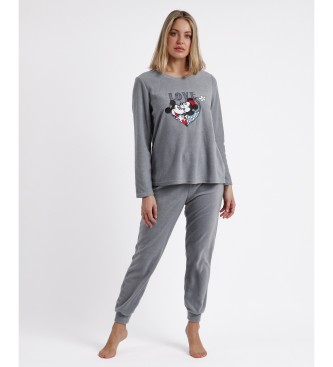 Disney Mickey Long Sleeve Warm Pyjamas grey