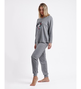 Disney Mickey Long Sleeve Warm Pyjamas grey