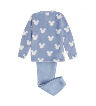 Disney Mickey Little Dreamer topla pižama z dolgimi rokavi modra