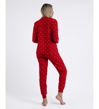 Disney Warme pyjama met lange mouwen van Sweet Dreams rood