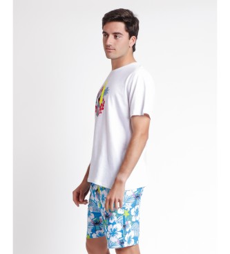 Disney Lilo & Stitch kortrmet pyjamas hvid, bl
