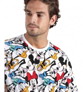 Disney Pijama Mickey & Friends blanco, multicolor
