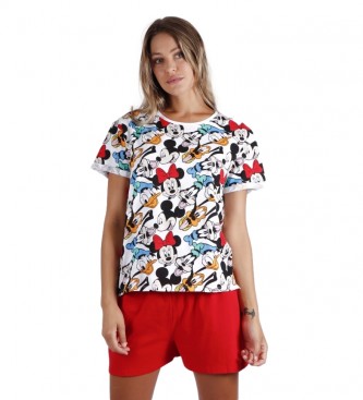 Disney Pyjamas Mickey & Friends hvid, rd
