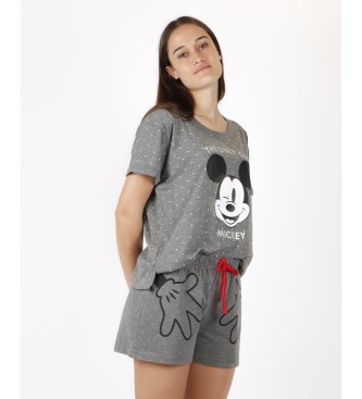 Disney Pijamas de Manga Curta de Mickey Women's Short Sleeved