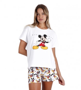 Disney Mickey Poses white pajamas