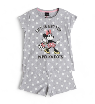 Disney Pyjama Minnie Dots Grijs Korte Mouw