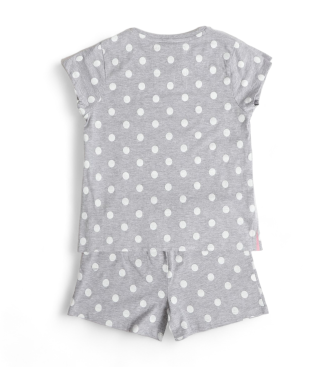 Disney Szara piżama z krótkim rękawem Minnie Dots