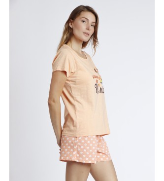 Disney Kortrmad pyjamas Minnie Flower persika